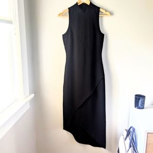 Sleeveless Collared Asymmetrical Dress